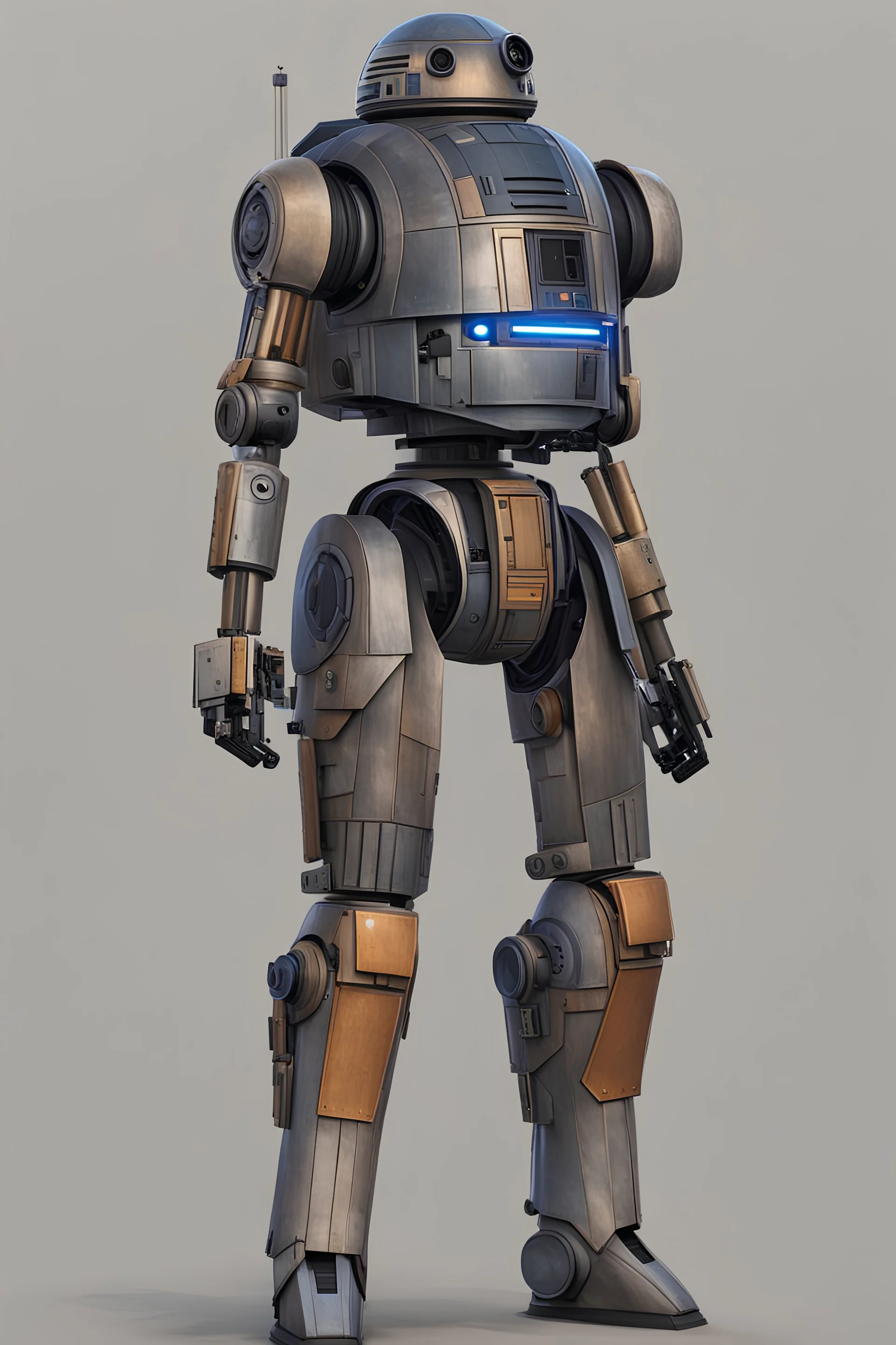 A Star Wars Combat Droid, Wearing Cowboy Clothes, Armor Looks Dangerous.