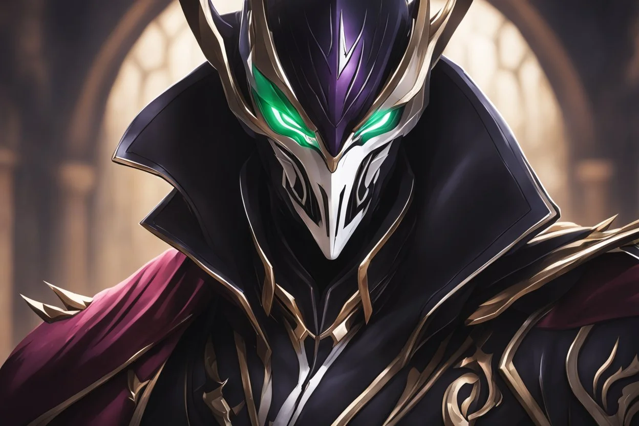 Jhin venom in 8k solo leveling shadow artstyle, jhin mask, wapen, close picture, intricate details, highly detailed, high details, detailed portrait, masterpiece,ultra detailed, ultra quality