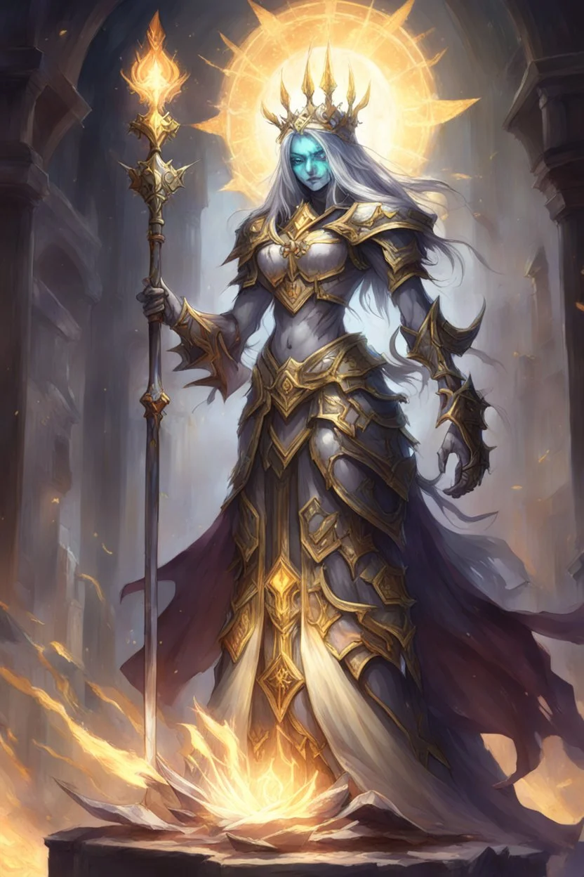 undead paladin serving a goddess of light