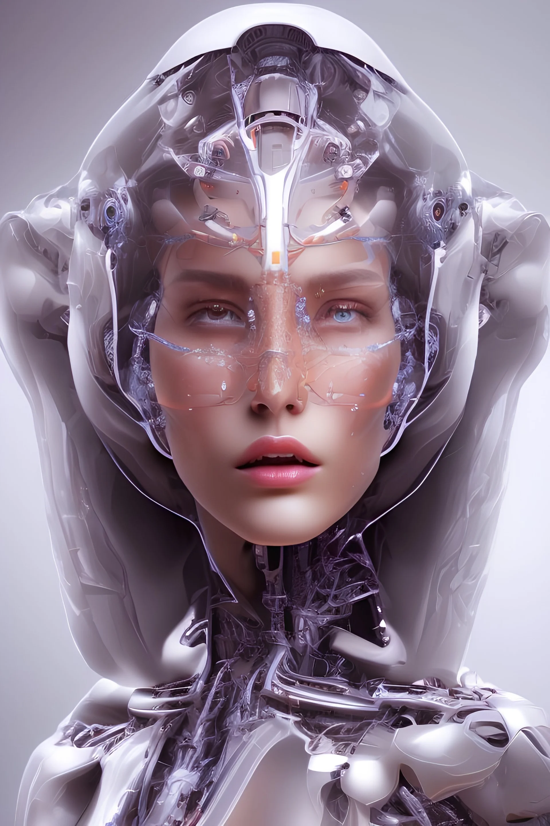 intelligence artificielle au service de la femme cristalline et ensoleillee