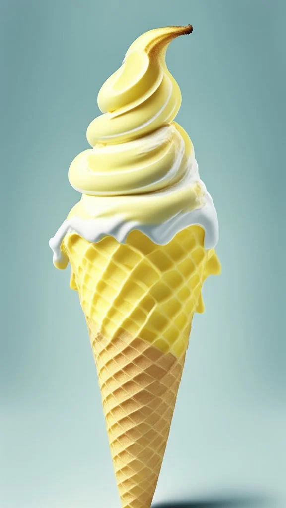 Banana Ice cream cone