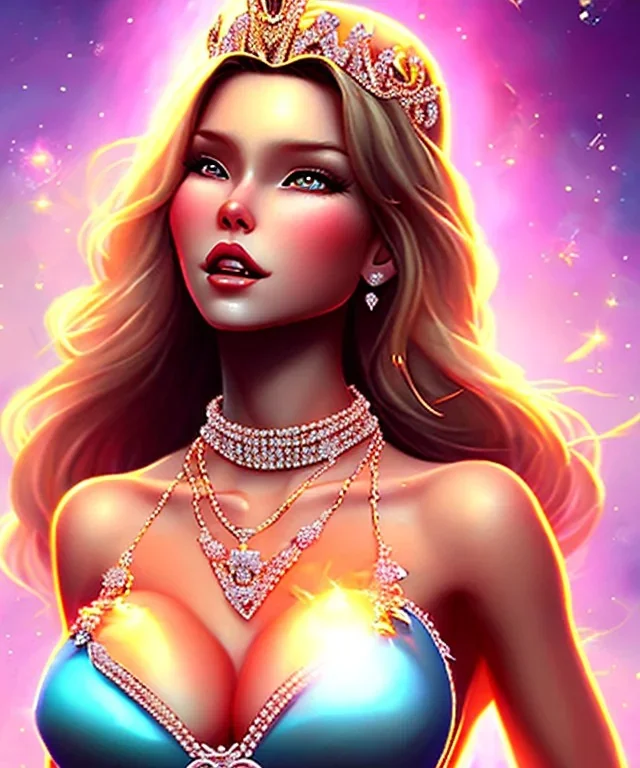 milf, princess, sunshine, corsage, necklace, fantasy art