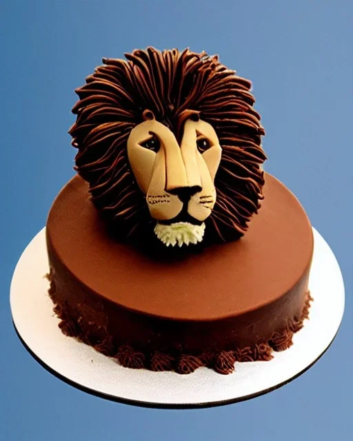 Lion aslan model made of Chocolate cake