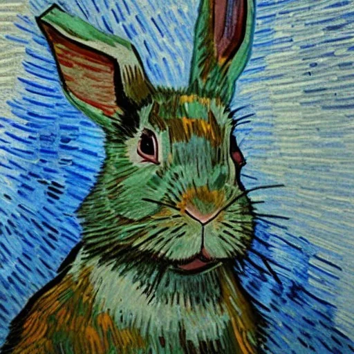 rabbit inside the jail van gogh