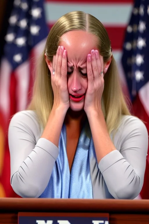 Marjorie Taylor Greene crying over republican loss in presidential election