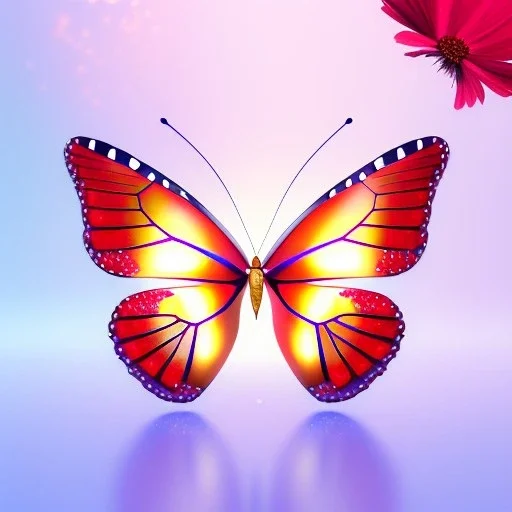 beautiful transparent butterfly, flowers in cosmos, smooth, extremely sharp detail, finely tuned detail, ultra high definition, 8k, unreal engine 5, ultra sharp focus, accurate hands