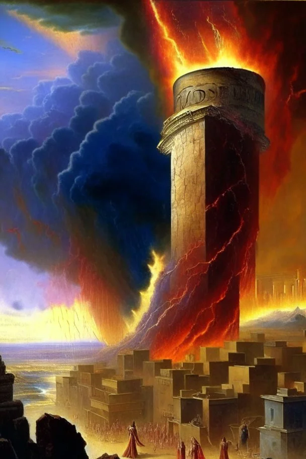 Then the Lord rained brimstone and fire on Sodom and Gomorrah, from the Lord out of the heavens. So He [e]overthrew those cities, all the plain, all the inhabitants of the cities, and what grew on the ground. But his wife looked back behind him, and she became a pillar of salt.