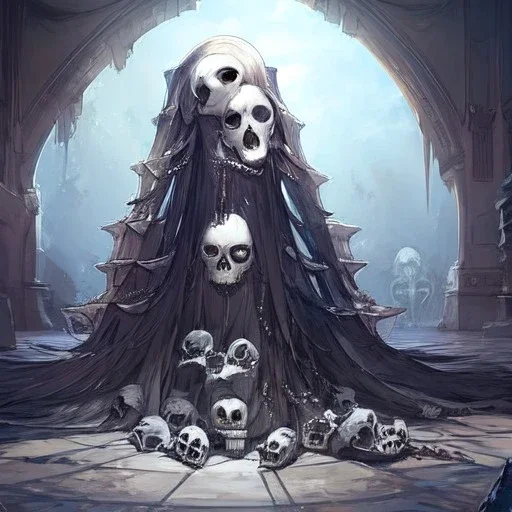 Skull's Queen, leaning pose,