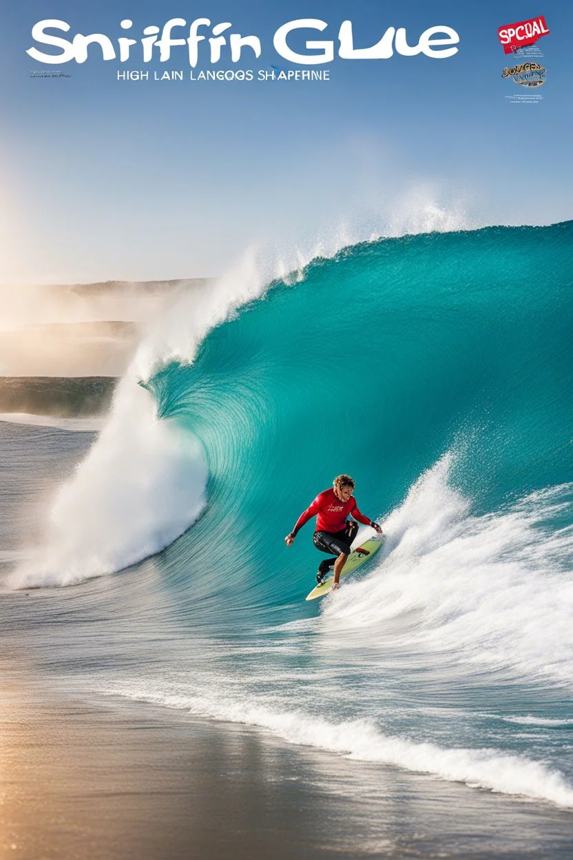 SNIFFIN’ GLUE magazine high res PHOTO COVER by Gary Godel: special Landifornia at Hossegor-Capbreton, guest star: surf board shaper