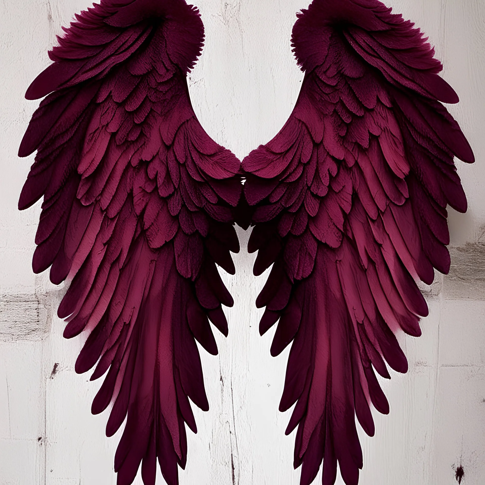 burgundy angel wings