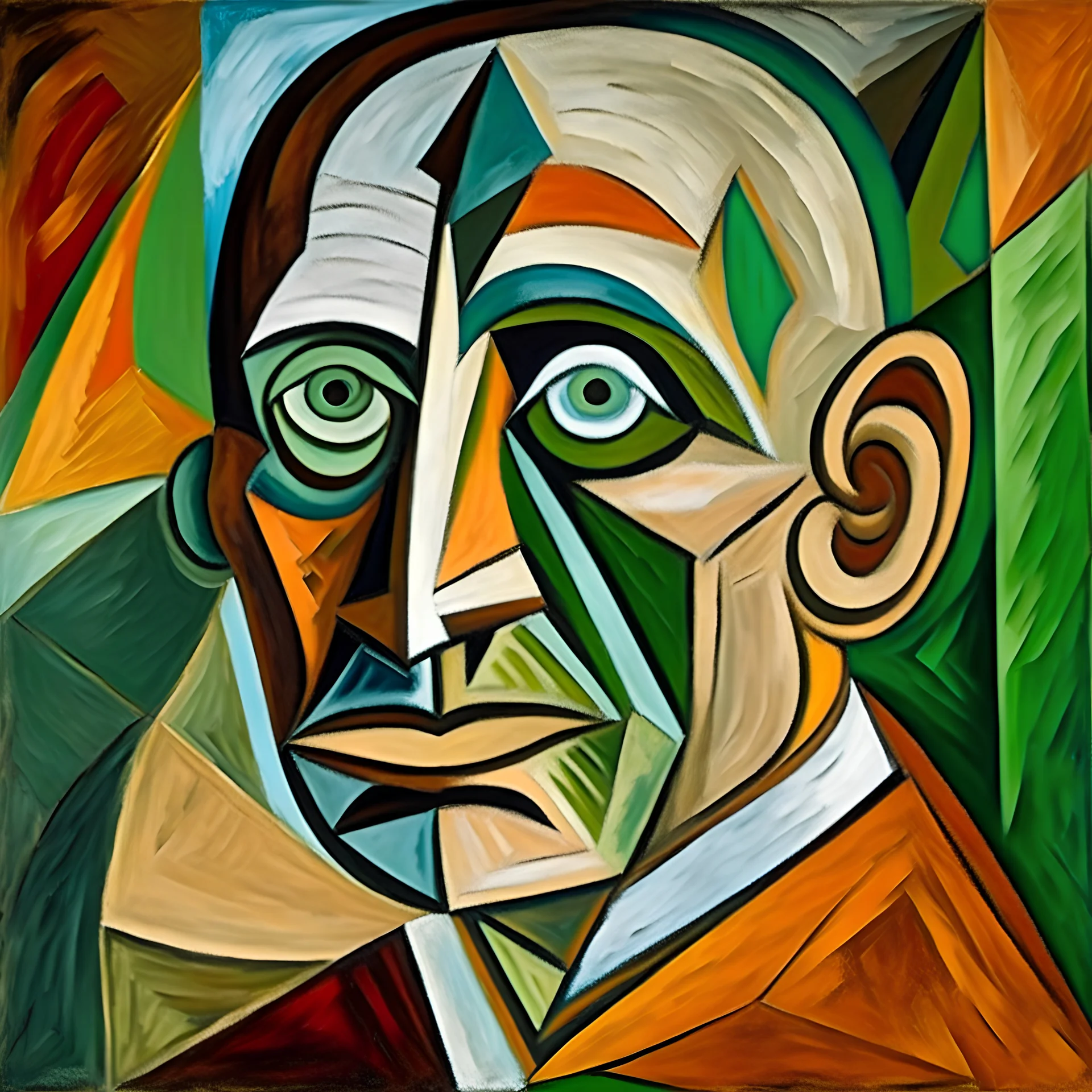 portret of pablo picasso selfportret brown picasso