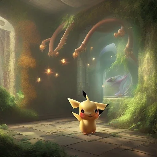 Mystery pokemon,Ambiance dramatique, hyperrealisme, 8k, high quality, lot of details, portrait,