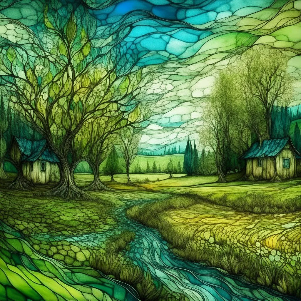 The place where the Dream and its followers live. Watercolor, fine drawing, beautiful van gogh landskape, pixel graphics, lots of details, pastel aqua colors, delicate sensuality, realistic, high quality, work of art, hyperdetalization, professional, filigree, hazy haze, hyperrealism, professional, transparent, delicate pastel tones, back lighting, contrast, fantastic, nature+space, Milky Way, fabulous, unreal, translucent, glowing