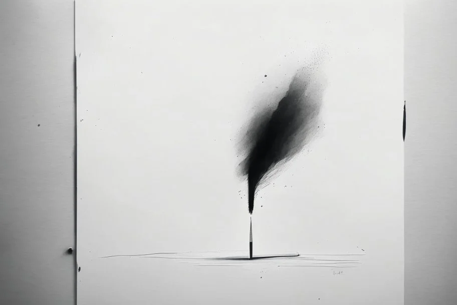 Minimalist ink pencil and charcoal drawing of a40 year old digital artist