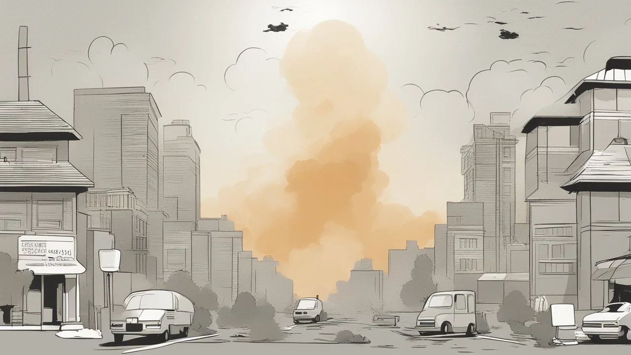 An illustrative image depicting polluted smoke rising into the air, reflecting the impact of air pollution on the environment and human health. The image shows the presence of harmful particles and dust in the air, highlighting the importance of awareness about air pollution and the necessary efforts to combat it.