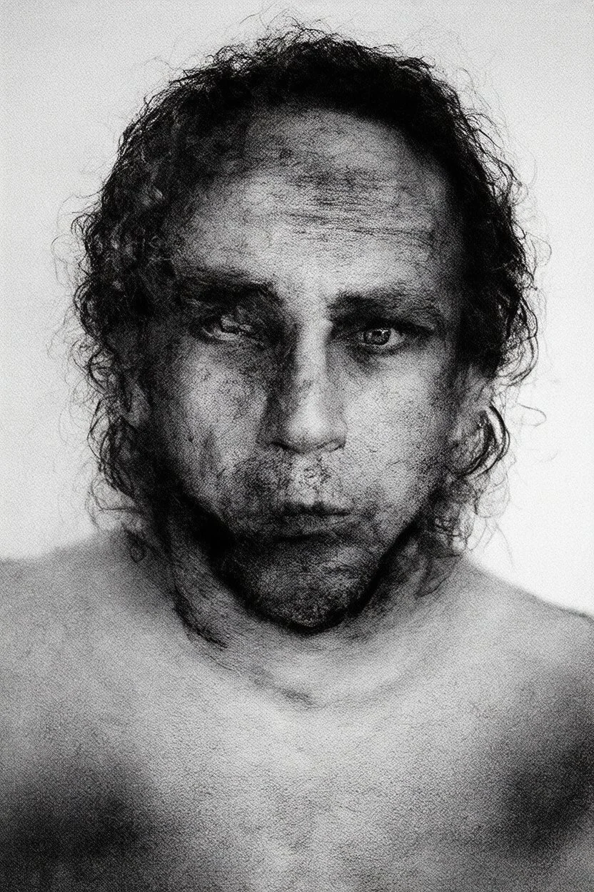 a blurry, distressing, haunting image of a man's fracturing mind