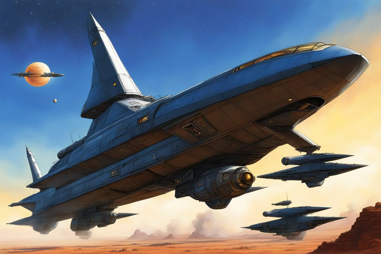 one lost formidable cigar starship, part of the Moebius Company. A powerful, unmatched quality and cutting-edge technology. With its sleek design and advanced defense systems, the Moebius Company's ship strike fear into the hearts of their competitors and adversaries alike.