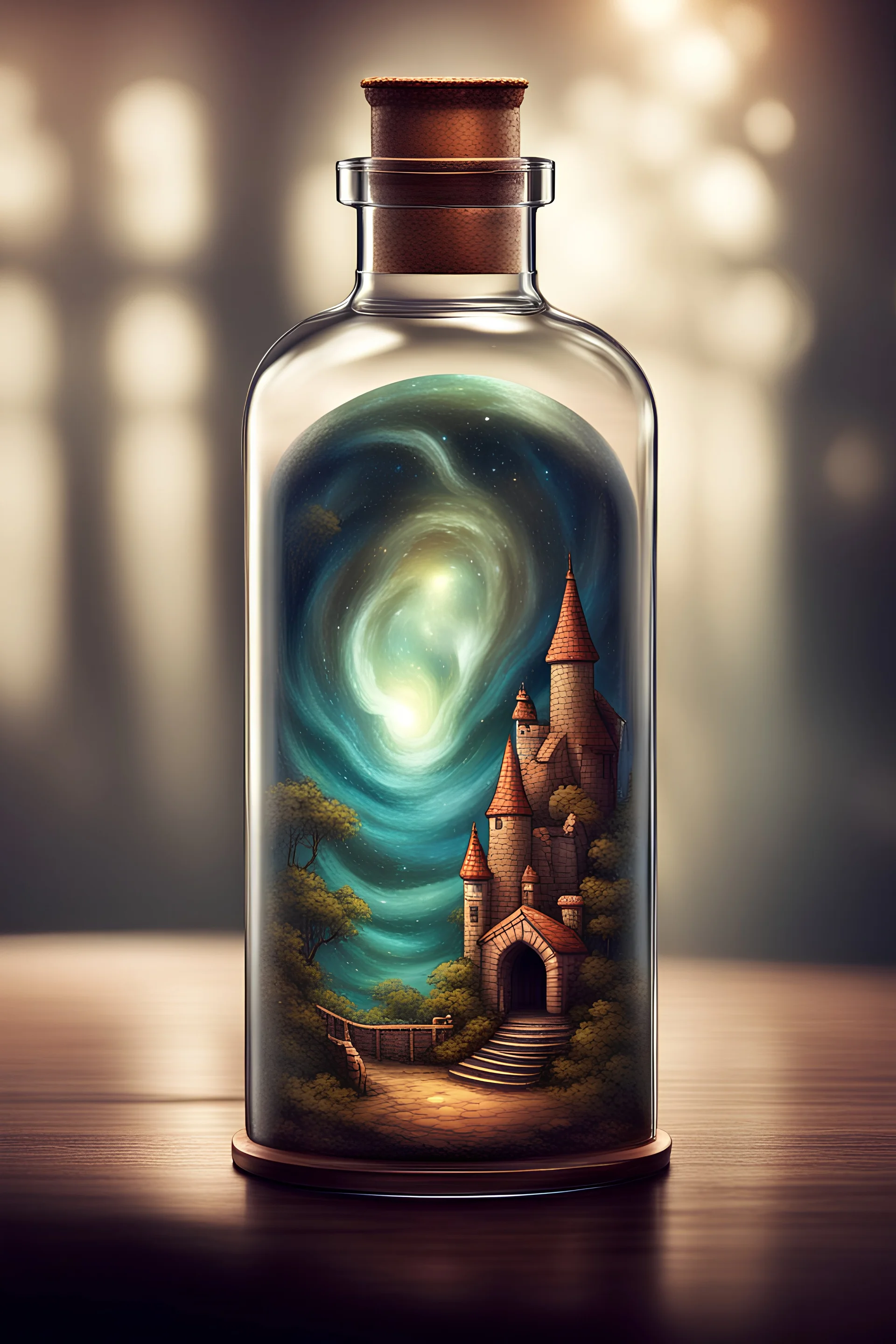 Impossible bottle with fantasy