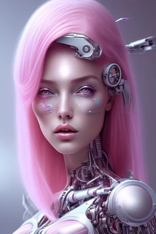 cyborg, pink hair, sexy, perfekt, real, dream