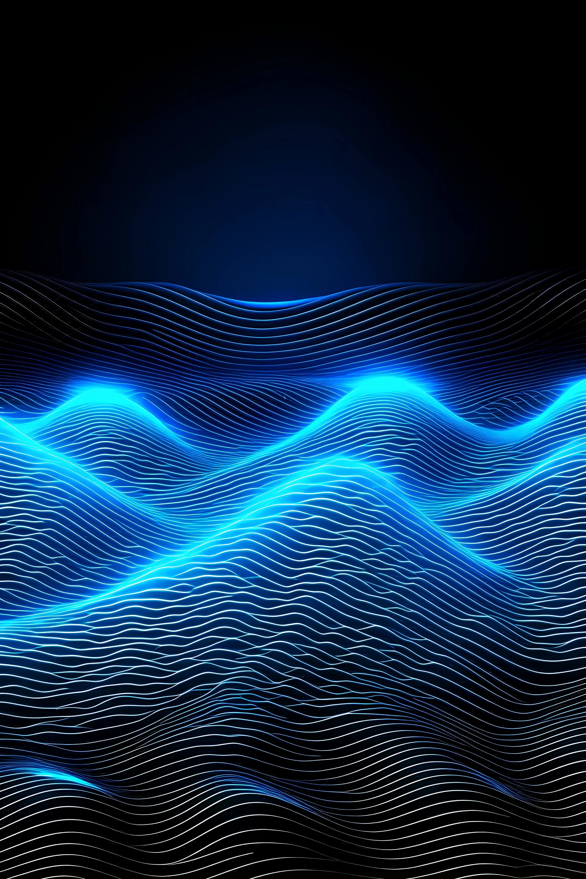 Wave glow blue shining