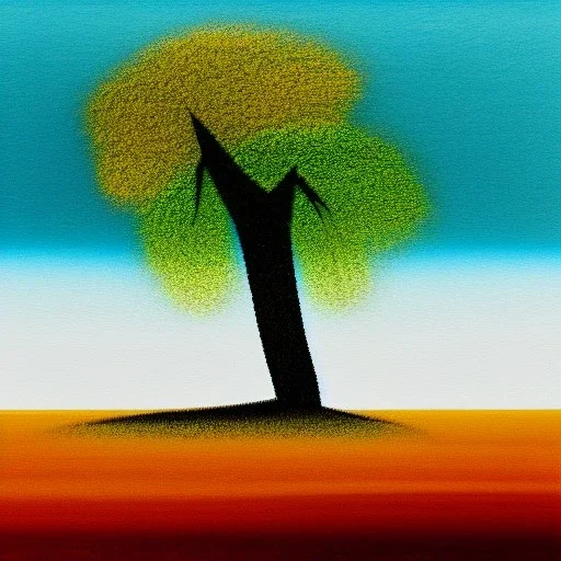 abstract landscape tree