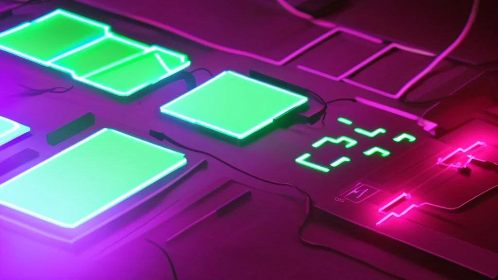 hackercity with neon lights