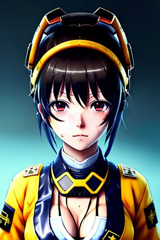 Detailed anime girl hinata, pubg ,dog collar and leach,cuffs , big boobs , blue and yellow fallout suit, intricate details, full body portrait, keep head in frame, ignore NSFW, slight smile, black Japanese motif, concept art, highly detailed, digital painting, concept art, sharp focus, illustration, art by Yoji Shinkawa, HDR, octane render,WLOP and greg rutkowski and alphonse mucha and artgerm and yanjun Chen and Junji ito and Makoto Shinkai,