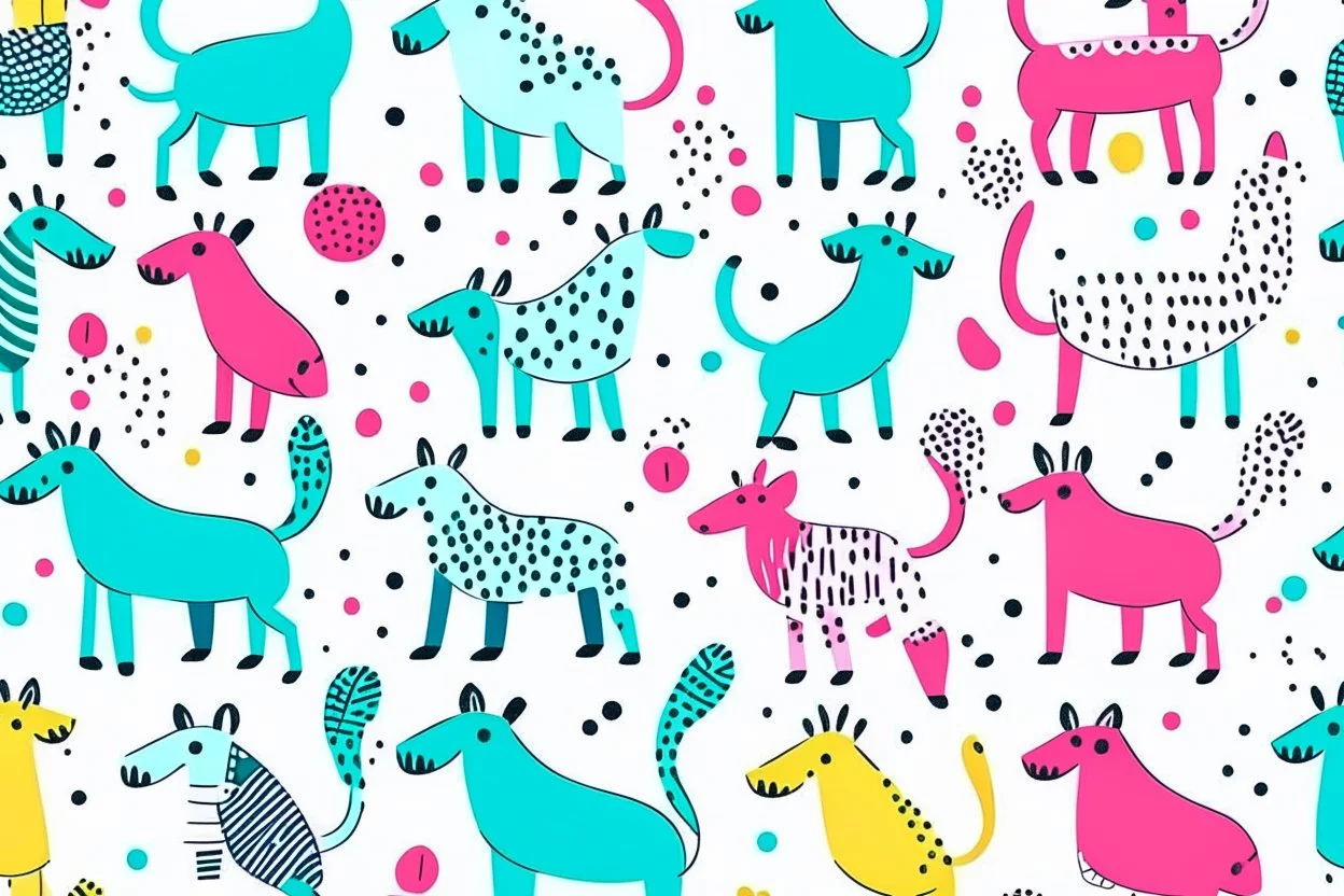 cool fundesign party animal theme simple 3 colours