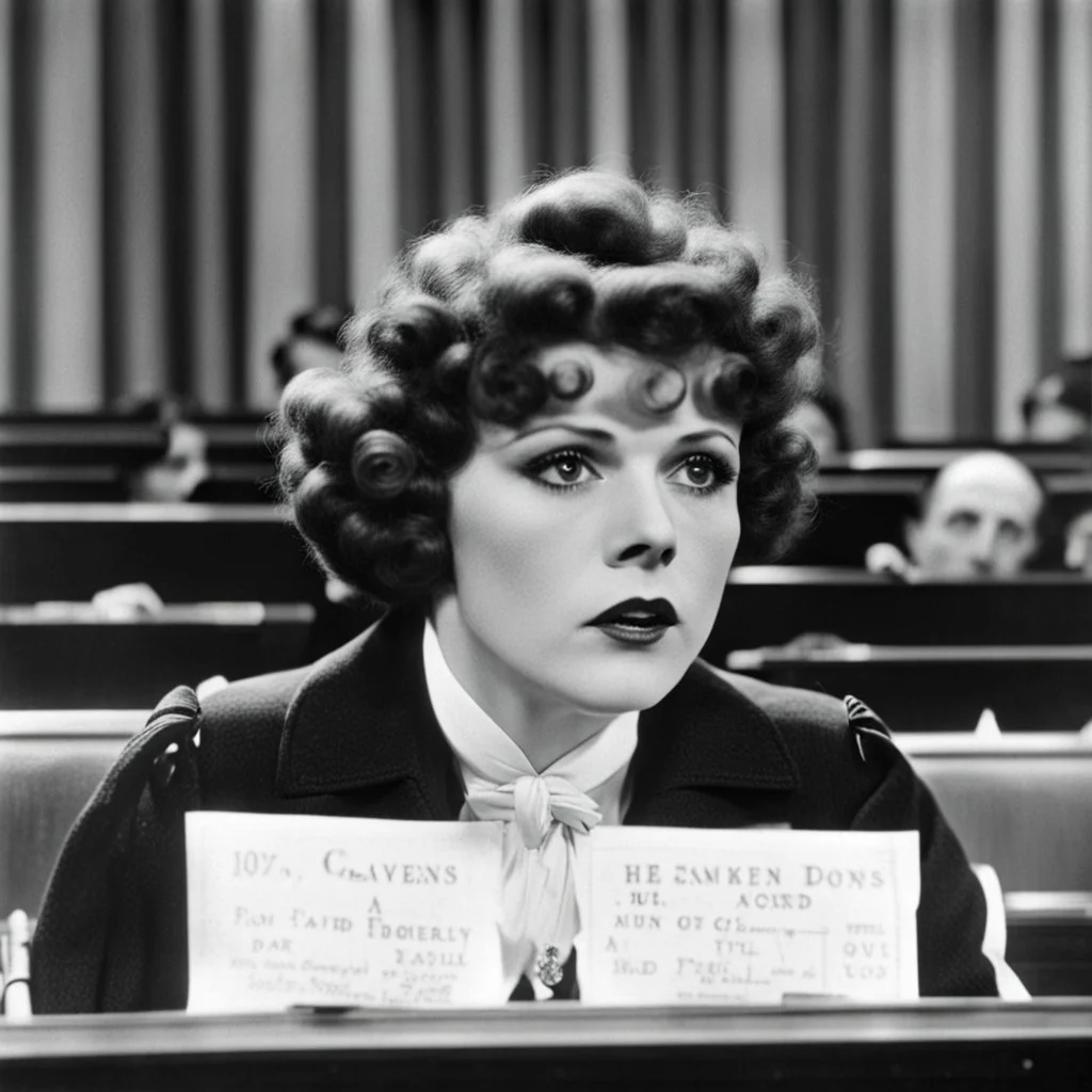 Clara Bow addressing the US Congress.