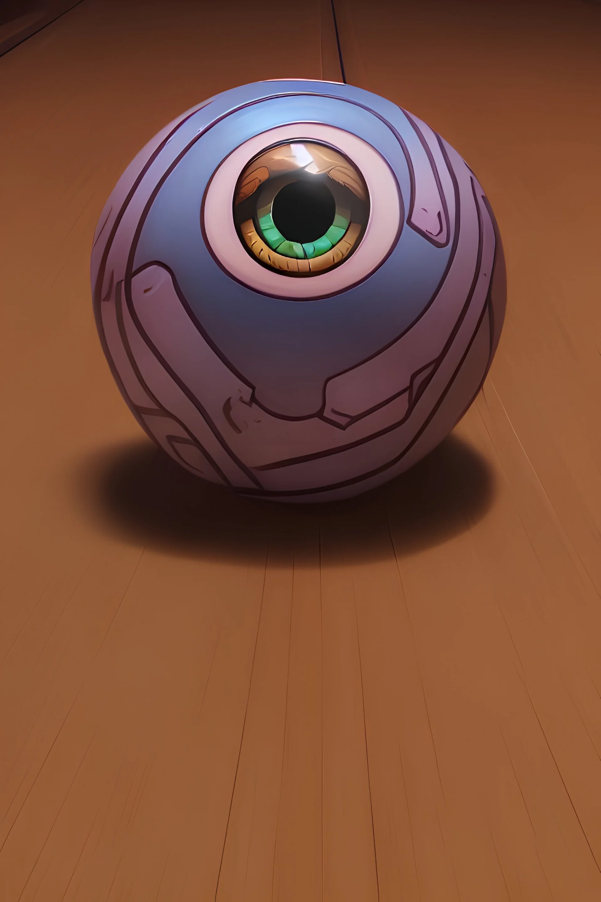 Bowling ball with eyes