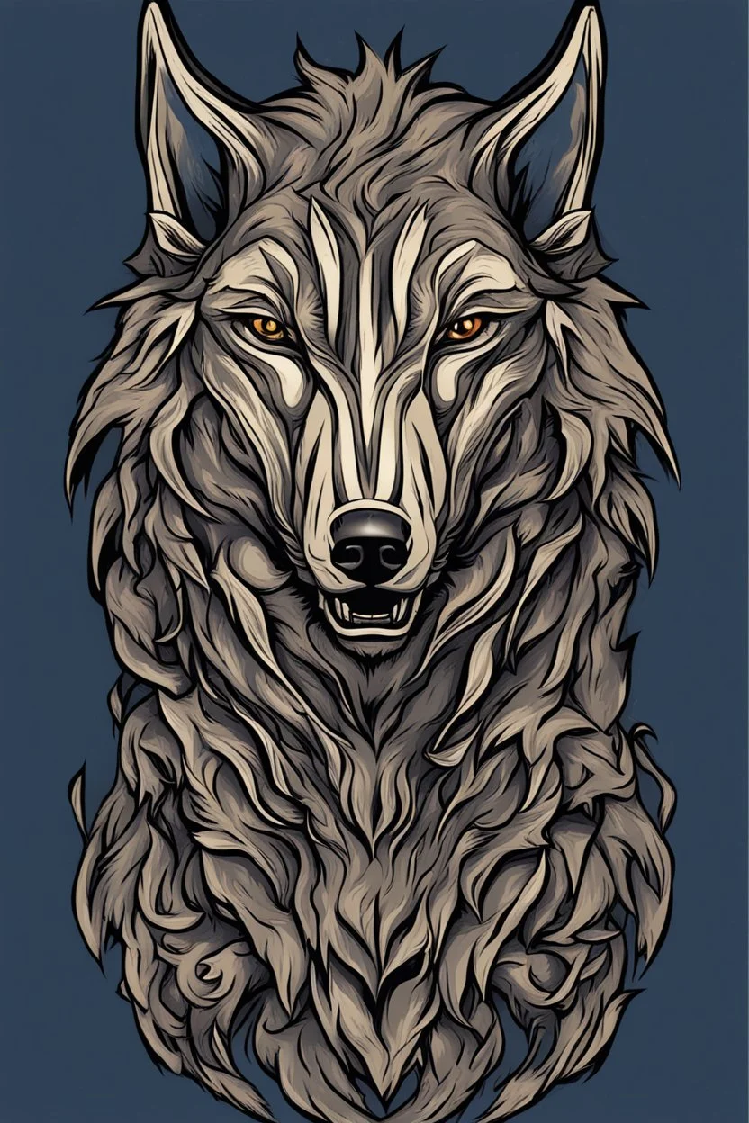 Genrat an ai vector art logo of the "wolfhound"