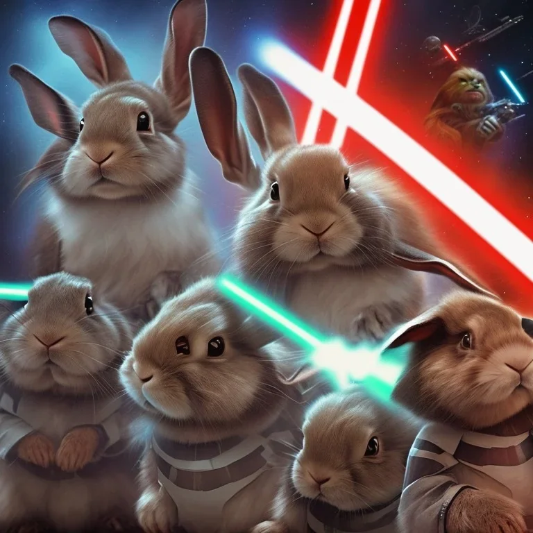 mutant rabbits armed with guns in star wars movie