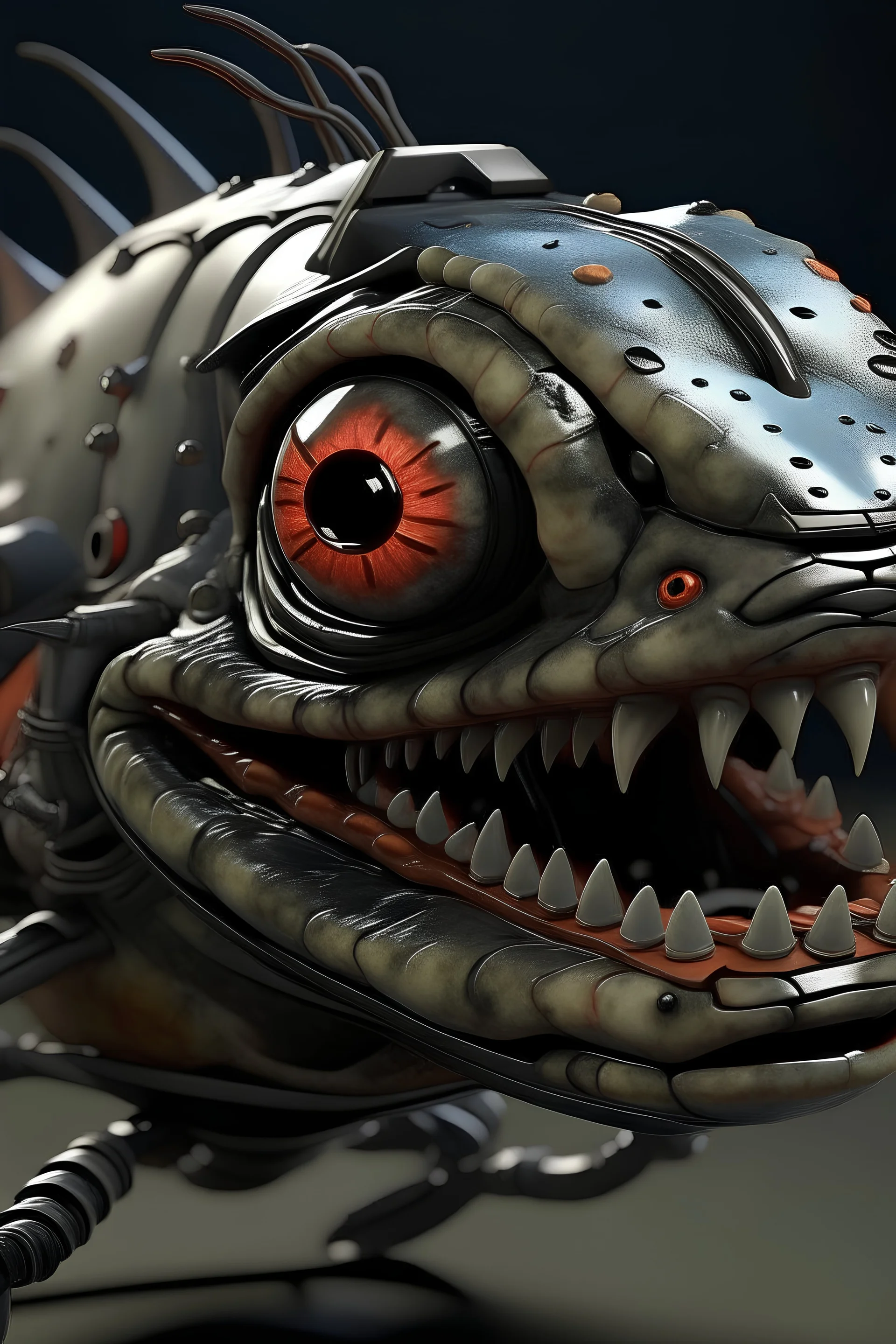 hyper realistic robot piranha