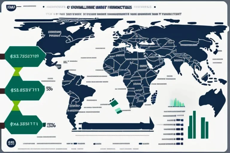 An infographic showing the interconnectedness of global financial markets. flat. without text