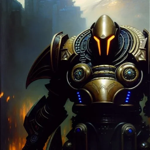 portrait 'Terran Ghost Unit-Starcraft' ancient metal armor ,painting by gaston bussiere, greg rutkowski, yoji shinkawa, yoshitaka amano, tsutomu nihei, donato giancola, tim hildebrandt, oil on canvas, cinematic composition, extreme detail,fit full head inside picture,16k