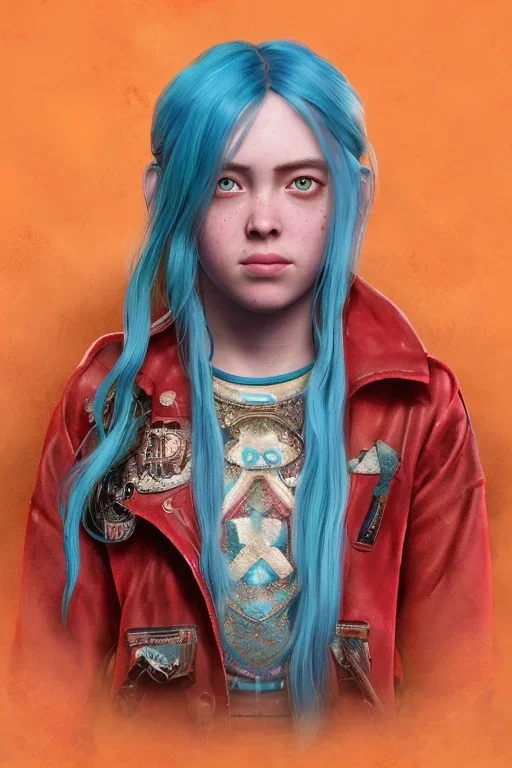 ying in the bathroom, photorealistic illustration, Billie Eilish