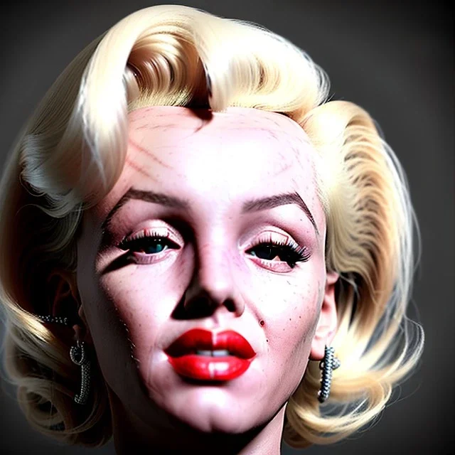 Realistic image portrait, Marylin Monroe, highly detailed, unreal engine 5, ray tracing, RTX, lumen lighting, ultra detail, volumetric lighting, 3d, finely drawn, high definition, high resolution.