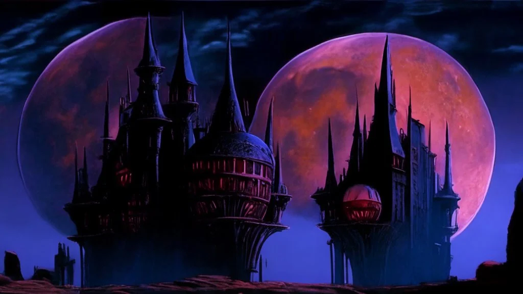 castle at night