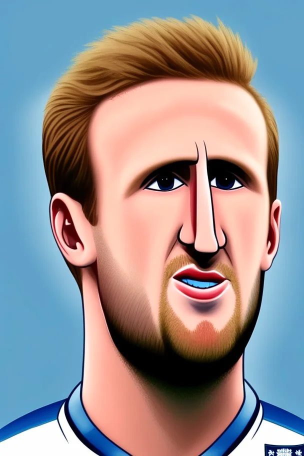 Harry Kane English soccer player 2d cartoon