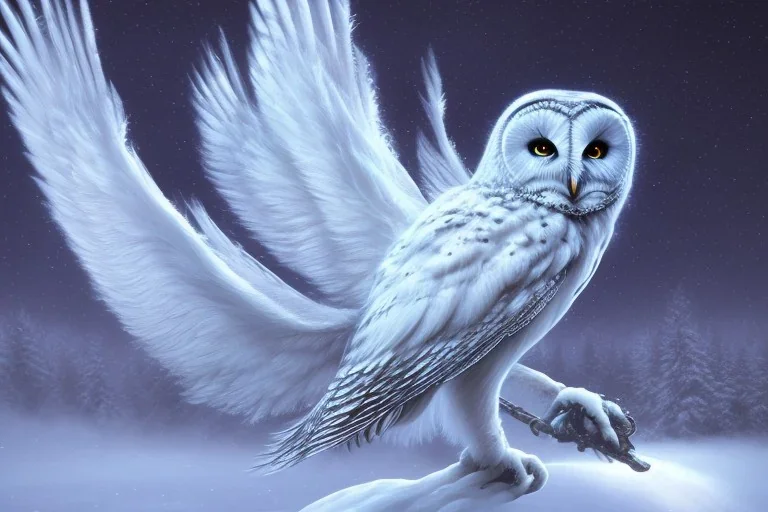 snow winged OWL