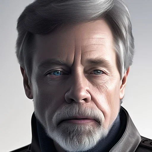 extremely detailed 8k hyperspace wallpaper,complete and photo realistic detailed head to waist stunning photo realistic portrait of mark hamill as luke skywalker in star wars with short lenght, Symmetrical, soft, fine, warm, photo realistic hair, blue eyes, professional majestic photo realistic painting by Ed Blinkey, Atey Ghailan, by Jeremy Mann, Greg Manchess, Antonio Moro, trending on ArtStation, Intricate, High Detail, Sharp focus,dramatic, by greg rutkowski,careworn face,space outfit