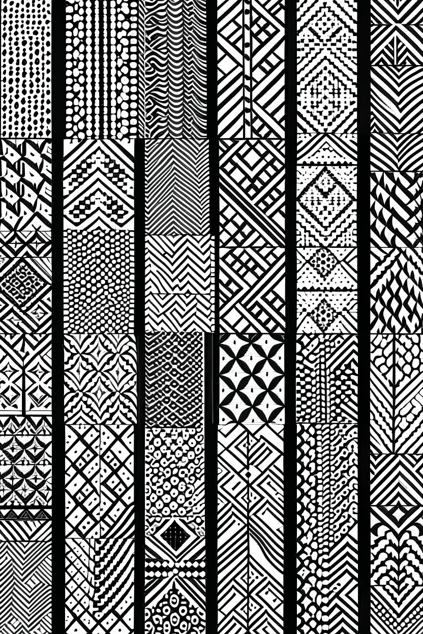 elite patterns black and white