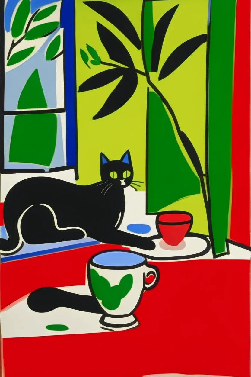 henri matisse. Cat, coffee