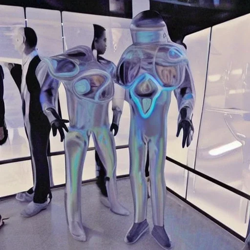 futuristic phisical human contact