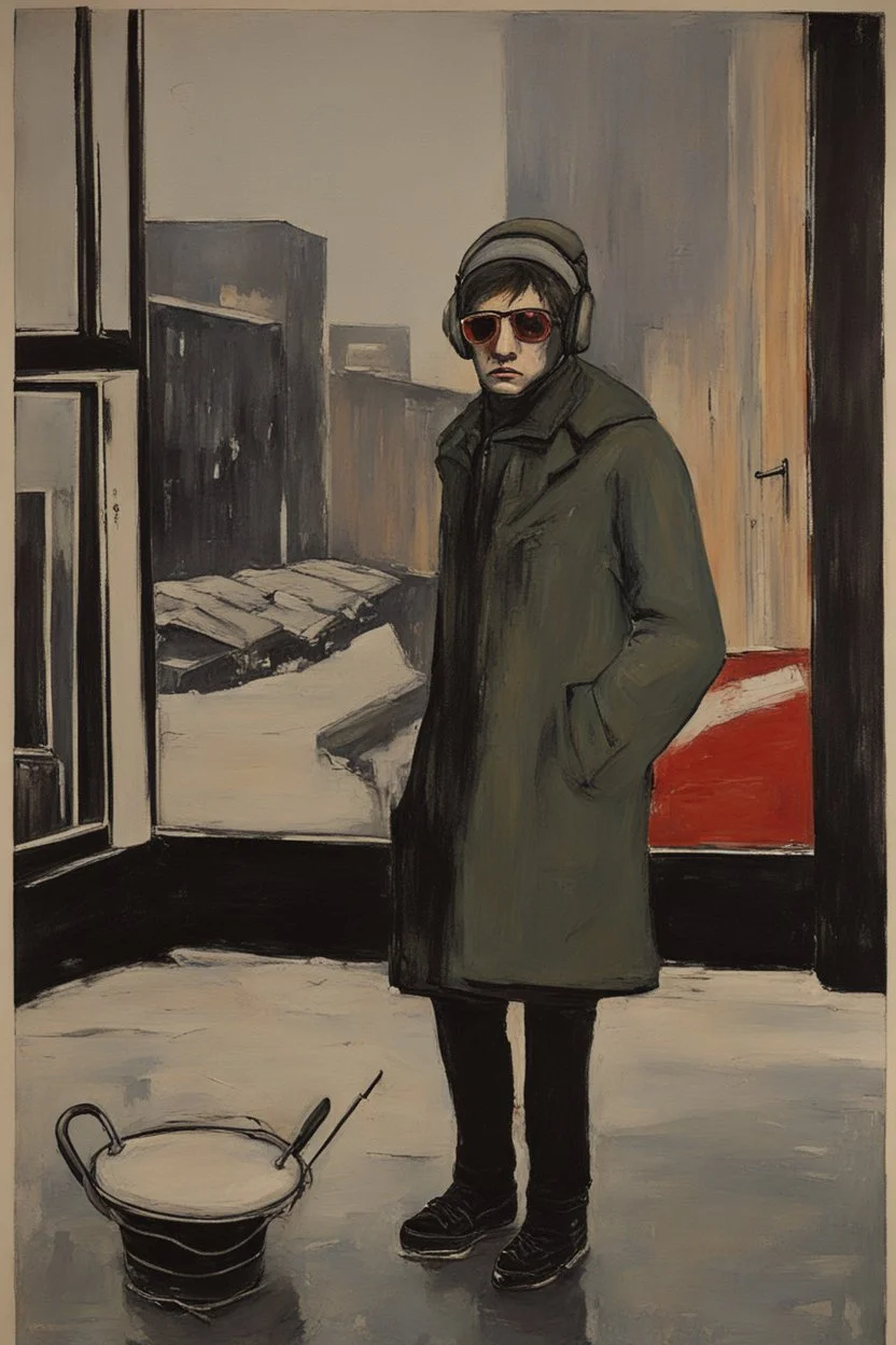 painting, street, russian depression, music album, from the window, depression, russian 90, post punk