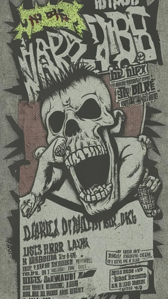 old school hardcore punk flyer