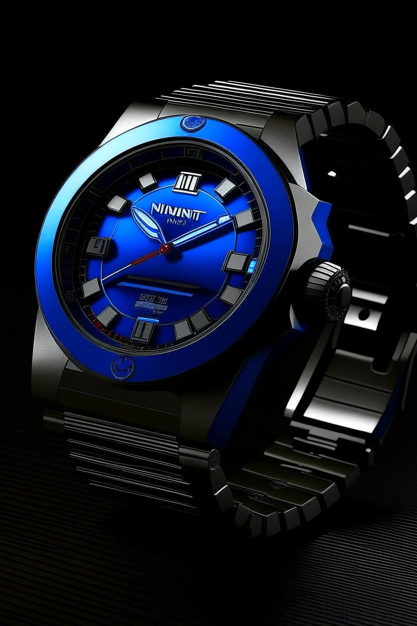 "Generate a high-resolution image of an Avenger watch with a striking blue dial and luminous markers."