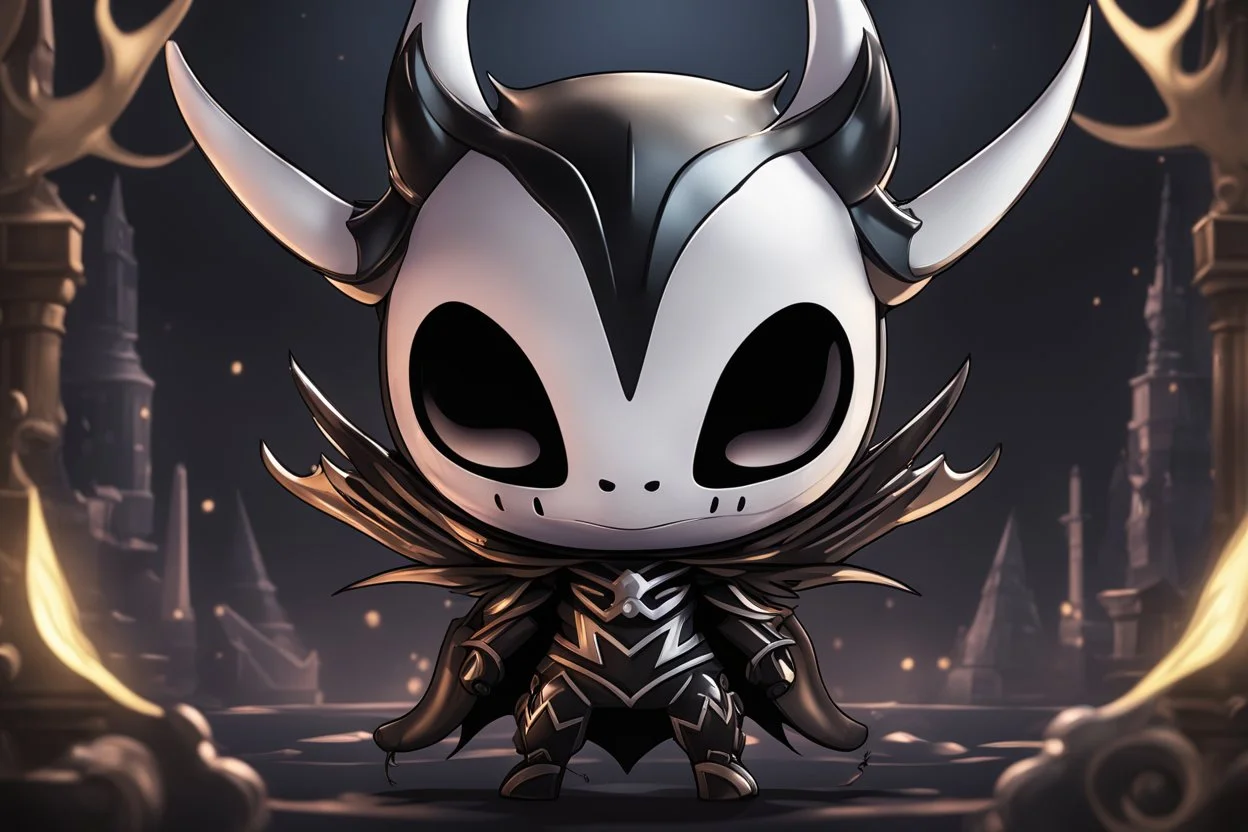 Chibi Hollow knight venom in 8k solo leveling shadow artstyle, in the style of fairy academia, hollow knight them, mask, close picture, neon lights, intricate details, highly detailed, high details, detailed portrait, masterpiece,ultra detailed, ultra quality