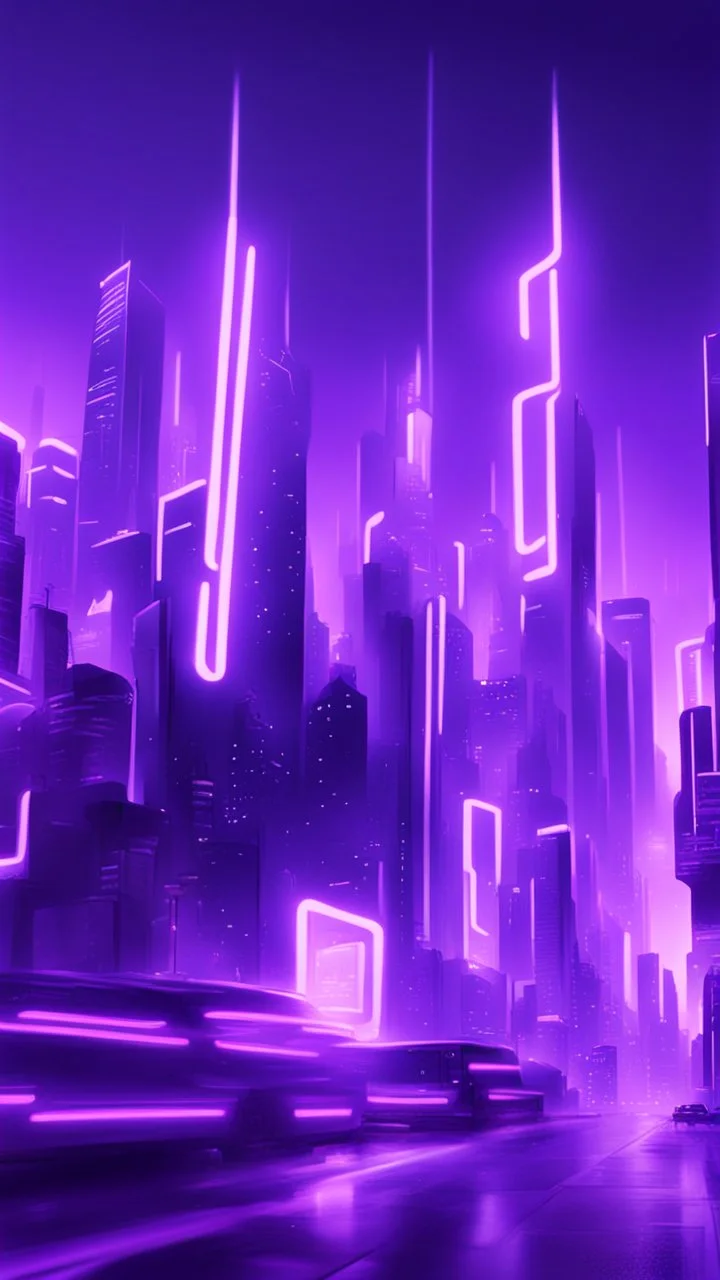 neon purple city