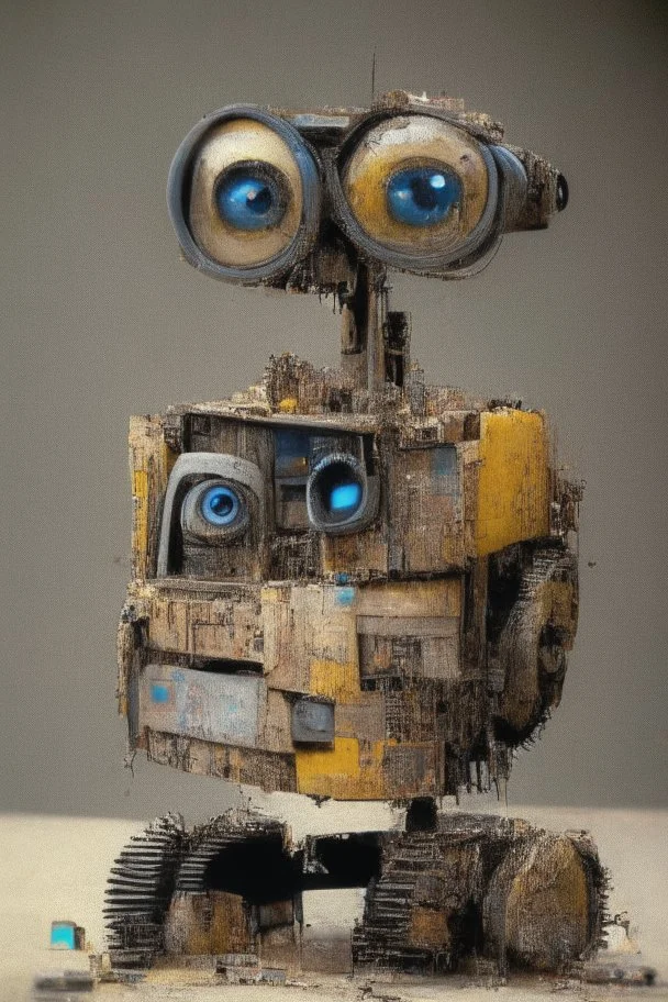 Wall-E made out of electronic junk